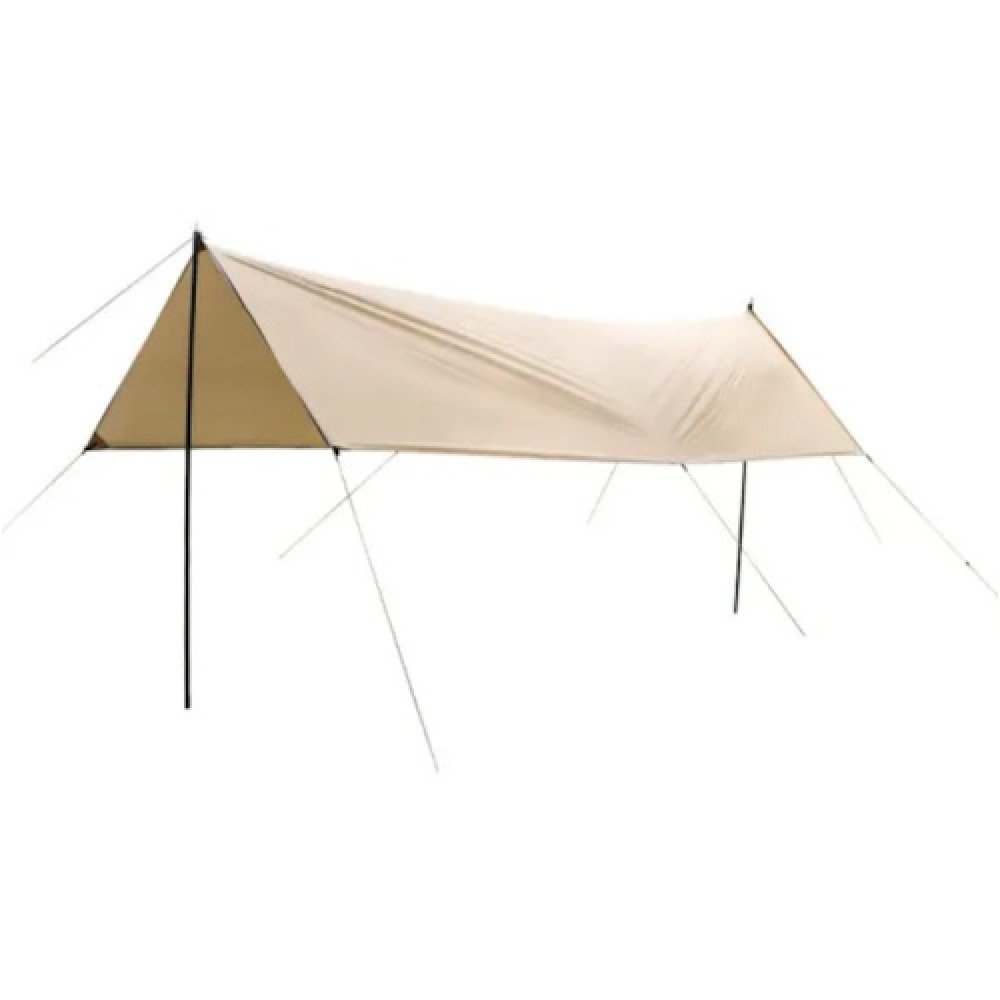 Тент туристичний натяжний зі стійками Lugi SJ-0081 бежевий