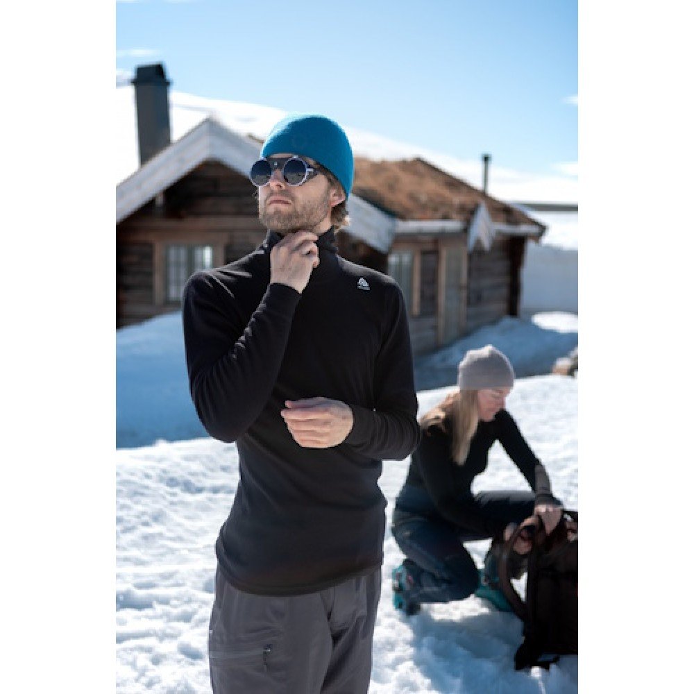 Термокофта чоловіча Aclima WarmWool 200 Roll Neck M's Jet Black