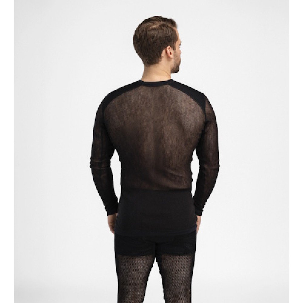 Термокофта чоловіча Aclima WoolNet Light Crewneck M's Jet Black