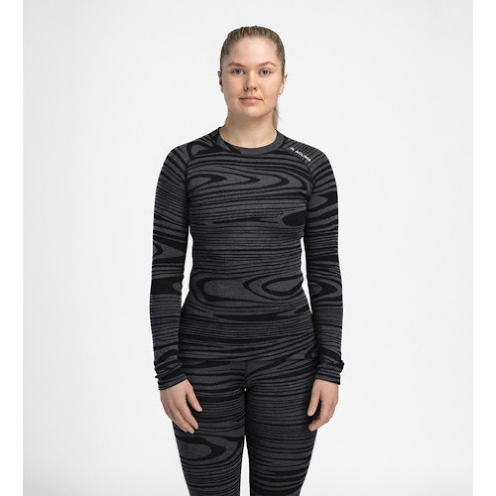 Термокофта жіноча Aclima WarmWool 200 Crew Neck W's Black Motion