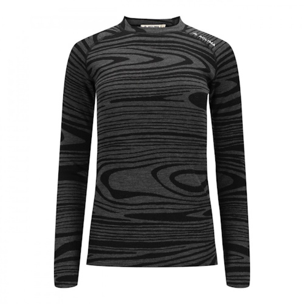 Термокофта жіноча Aclima WarmWool 200 Crew Neck W's Black Motion