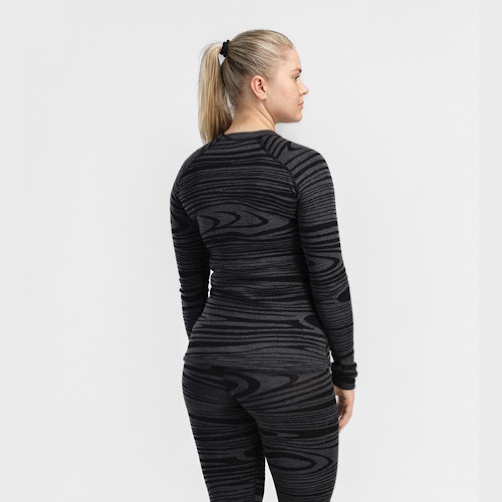Термокофта жіноча Aclima WarmWool 200 Crew Neck W's Black Motion