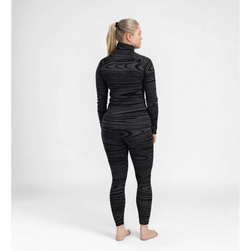 Термобілизна жіноча Aclima WarmWool 200 Roll Black Motion
