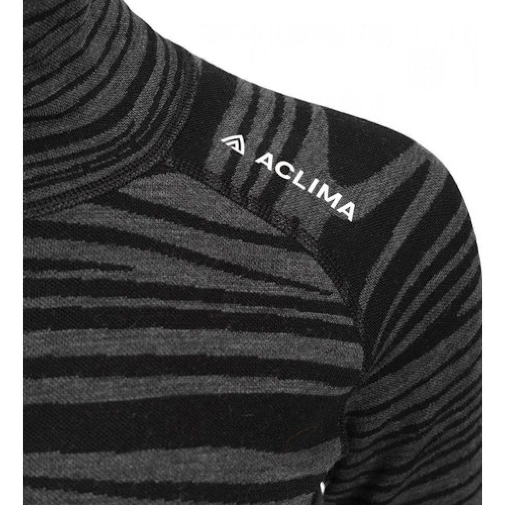 Термобілизна жіноча Aclima WarmWool 200 Roll Black Motion