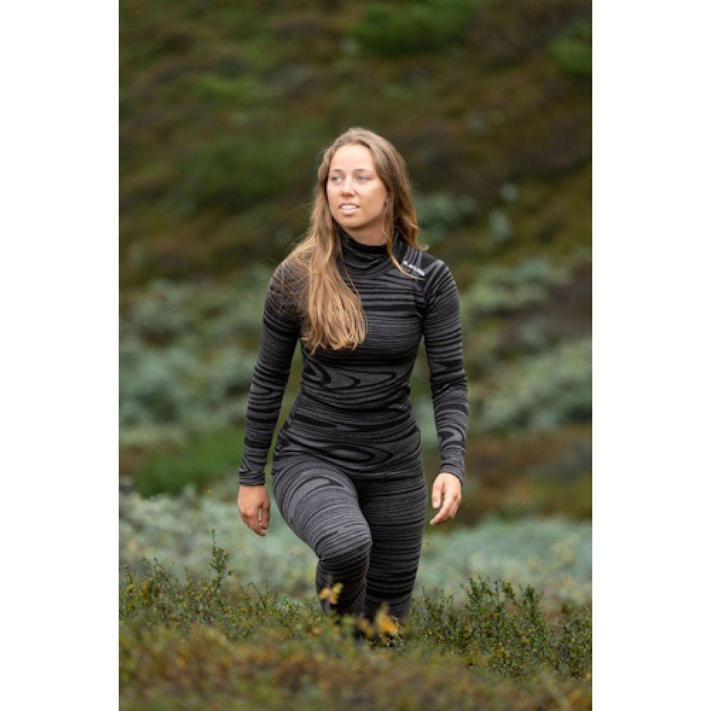 Термобілизна жіноча Aclima WarmWool 200 Roll Black Motion