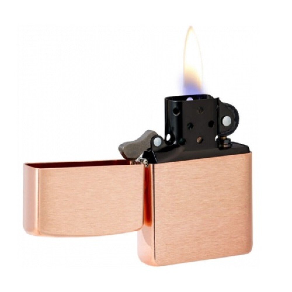 Запальничка бензинова Zippo Solid Copper with Black Plated Insert мідь