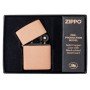 Запальничка бензинова Zippo Solid Copper with Black Plated Insert мідь